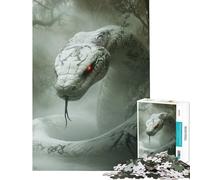 Puzzle pour Adultes 1000 pièces Monstre Cobra Blanc Activités Amusantes à la Maison Décoration Murale Jeux éducatifs Convient aux Personnes de 14 Ans et Plus (38x26cm)