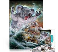 Puzzle pour Adultes 1000 pièces Monstre Koala Kraken Jeux éducatifs Décoration d'intérieur Cadeau pour Les Anniversaires 38x26cm