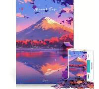 Puzzle pour Adultes 1000 pièces Mont Fuji Automne Décoration soignée Jeu de logique et d'adresse Jeu Amusant et décontracté Cadeau d'anniversaire (50x75cm)