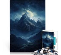 Puzzle pour Adultes 1000 pièces Montagnes la Nuit Entraînez Votre Cerveau et Vos Mains est idéal comme Cadeau pour Toute la Famille 75x50cm