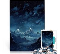 Puzzle pour Adultes 1000 pièces Montagnes la Nuit pour Le Jeu éducatif Challenge Toy Renforcer l'amour Entre Les Couples 38x26cm