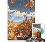 Puzzle pour Adultes 1000 pièces Montgolfières de Cappadoce Jeu de Concentration et de Plaisir,idéal pour Un Anniversaire (38x26cm)