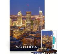 Puzzle pour Adultes 1000 pièces Montréal Canada Jeu de Puzzle Fin et Amusant,défi Mental,Cadeau d'anniversaire Amusant (38x26cm)
