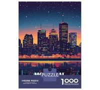 Puzzle pour Adultes 1000 Pièces Montreal Canada Skyline at Night Puzzles pour Adultes, Jouets À Monter Soi-même, Décoration Parfaite, Cadeaux d'anniversaire Et Cadeaux Uniques 52x38cm/1000pcs
