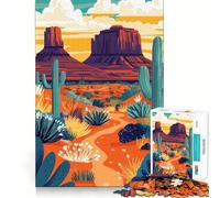 Puzzle pour Adultes 1000 pièces Monument Valley,Paysage désertique de l'Arizona,découpe Parfaite,défi Amusant et Intelligent,Jeu paisible,Cadeau Artistique de Noël (38x52cm)