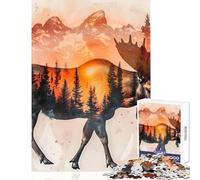 Puzzle pour Adultes 1000 pièces Moose Solitude Jeu Impossible Défi Difficile Jouet éducatif Améliorer l'amour Entre Les Couples (52X38cm)