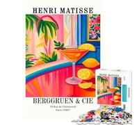 Puzzle pour Adultes 1000 pièces Motif Aperol Spritz Style Matisse Jeu éducatif Jouet d'apprentissage œuvre d'art Cadeau activités familiales (38x52cm)