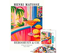 Puzzle pour Adultes 1000 pièces Motif Aperol Spritz Style Matisse Jeu Impossible Jouet éducatif Cadeau d'anniversaire découpe de précision (50x75cm)