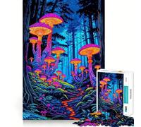 Puzzle pour Adultes 1000 pièces, Motif Champignons psychédéliques, Jeu de précision, Jouet créatif, idéal pour se détendre, décoration de Noël (38x26cm)