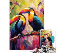 Puzzle pour Adultes 1000 pièces Motif Couple de Toucans idéal pour Un Anniversaire ou Noël Jeu éducatif d'analyse et de logique à partir de 14 Ans (50x75cm)