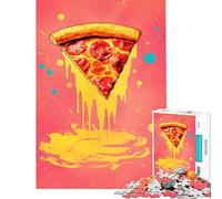 Puzzle pour Adultes 1000 pièces Motif Part de Pizza Jeu Amusant et Difficile Cadeau Unique pour Un Anniversaire ou Noël (Dimensions 38x52cm)