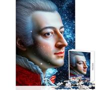 Puzzle pour Adultes 1000 pièces Mozart avec étoiles Jeu Pratique pour se détendre à la Maison Jouet Anti-Stress Collection d'artistes Beaux-Arts (38x52cm)