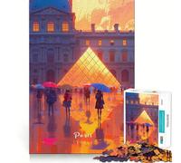 Puzzle pour Adultes 1000 pièces Musée du Louvre Assemblage Lisse Amusant Résolution de problèmes Jeu décontracté Idéal pour Un Anniversaire Activité Artistique (50x75cm)