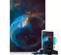 Puzzle pour Adultes 1000 pièces Nébuleuse à Bulles dans l'espace Profond Découpe précise Jeu d'art cognitif Jouet Détente Décoration Murale de Noël (38x52cm)