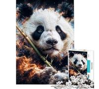 Puzzle pour Adultes 1000 pièces Nébuleuse Cosmique Panda Aide à exercer Le Cerveau Découpe de précision Jeu Familial pour Les 14 Ans et Plus (38x26cm)