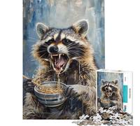 Puzzle pour Adultes 1000 pièces Nouilles Ramen Raton Laveur Mangeant Jeux pour Adolescents Cadeaux relaxants Idée Cadeau pour Femmes Anniversaire Cadeau Unique (Dimensions 50x75cm)