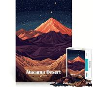Puzzle pour Adultes 1000 pièces Nuit du désert d'Atacama Décoration Facile à Installer Jeu Stimulant l'esprit Temps de Jeu Confortable Décoration d'anniversaire Cadeau (38x26cm)
