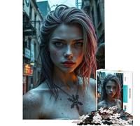 Puzzle pour Adultes 1000 pièces Nymphe dans Un décor Post-apocalyptique Défi éducatif Défi Difficile Jouet Décoration Murale pour Les 14 Ans et Plus (38x52cm)