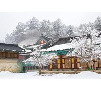 Puzzle pour adultes 1000 pièces Odaesan Woljeongsa Temple Corée du Sud Photo Katsushika Hokusai Puzzle Famille Amusant Difficile Vacances Cadeau