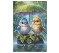 Puzzle pour Adultes 1000 Pièces Oiseau Mignon Puzzles en Bois Créatifs-Jeu Pratique -Décoration Familiale 78×53cm