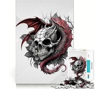 Puzzle pour Adultes 1000 pièces Os du cracheur de feu,Art Finement découpé,Divertissement et résolution de problèmes,Jeu Confortable,décoration Murale de Noël (38x52cm)