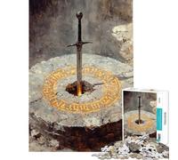 Puzzle pour Adultes 1000 pièces Où est restée l'épée ? Jeu de Construction pour Adultes Découpe de précision Cadeau Unique pour Un Anniversaire ou Noël (Dimensions 38x52cm)