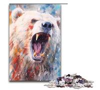 Puzzle pour Adultes 1000 pièces Ours Polaire aquarelles Puzzle pour Jeu éducatif Défi Jouet Décoration intérieure Unique et Cadeaux 75x50cm