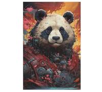 Puzzle pour Adultes 1000 Pièces Panda Puzzles en Bois Créatifs-Jeu Pratique -Décoration Familiale （78×53cm）