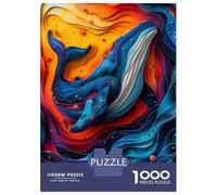 Puzzle pour Adultes 1000 Pièces Papercut Whale in Space Puzzles pour Adultes, Jouets À Monter Soi-même, Décoration Parfaite, Cadeaux d'anniversaire Et Cadeaux Uniques 38x26cm/1000pcs