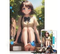 Puzzle pour Adultes 1000 pièces Papillon Bonheur Découpe précise Jeu d'art cognitif Jouet Détente et Loisirs Décoration Murale de Noël (38x26cm)
