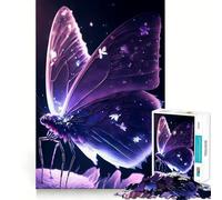 Puzzle pour Adultes 1000 pièces Papillon Néon Bords Précis Jeu Stimulant Le Cerveau Jeu Calme Cadeau d'anniversaire Art Créatif (38x52cm)