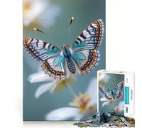 Puzzle pour Adultes 1000 pièces Papillon sur Fleur,Puzzle Artistique aux Bords précis,Jeu créatif et Amusant,idéal pour Passer Un Moment agréable,décoration de Noël (38x52cm)