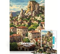Puzzle pour Adultes 1000 pièces Parc National de Göreme,Turquie Illustration Bords précis Art Exercice Mental Jeu Amusant et Calme Activité d'anniversaire (50x75cm)