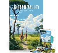 Puzzle pour Adultes 1000 pièces Parc National de la vallée de Kidepo,Assemblage Lisse,Amusant,résolution de problèmes,Jeu décontracté,idéal pour Un Anniversaire ou Une activité Artistique (50x75cm)