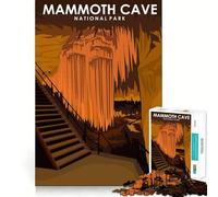 Puzzle pour Adultes 1000 pièces Parc National de Mammoth Cave Art à Bords précis Exercice Mental Jeu Amusant et Calme Activité d'anniversaire (50x75cm)
