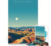Puzzle pour Adultes 1000 pièces Parc National des Badlands Jeu de logique et d'assemblage Facile Cadeau Artistique de Noël (38x26cm)