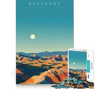Puzzle pour Adultes 1000 pièces Parc National des Badlands Jeu de logique et d'assemblage Facile Cadeau Artistique de Noël (50x75cm)