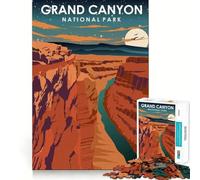 Puzzle pour Adultes 1000 pièces Parc National du Grand Canyon Découpe Parfaite Défi Amusant et Intelligent Jeu paisible Idée Cadeau Artistique de Noël (50x75cm)