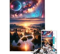 Puzzle pour Adultes 1000 pièces Paysage céleste onirique Aube Apprentissage Jouets éducatifs Jeux familiaux Apprentissage Cadeaux de Noël Secrets éducatifs (Dimensions 50x75cm)