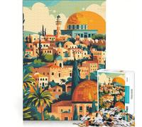 Puzzle pour Adultes 1000 pièces Paysage de Jérusalem Jeu Manuel découpe de précision Cadeau d'anniversaire et Cadeau Unique 50x75cm