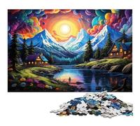 Puzzle pour Adultes 1000 pièces Paysage de Montagne Fantastique Chaque pièce est Unique - Jeu Familial Stimulant et Amusant 1000 pièces (38 x 26 cm)