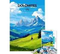 Puzzle pour Adultes 1000 pièces Paysage des Dolomites Jeu de Manipulation Jeu intellectuel Cadeau pour Femmes et Hommes Anti-Stress (Dimensions 50x75cm)