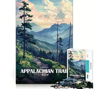 Puzzle pour Adultes 1000 pièces Paysage du Sentier des Appalaches (États-Unis) Découpe Parfaite Jeu Amusant et Stimulant pour l'esprit Cadeau d'anniversaire idéal pour se détendre (38x52cm)