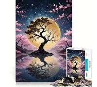 Puzzle pour Adultes 1000 pièces Paysage Fantastique bonsaï Jeu d'assemblage précis,Jeu de réflexion Amusant,Moment de détente,Art de Loisirs de Noël (50x75cm)