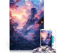 Puzzle pour Adultes 1000 pièces Paysage Fantastique Japonais Beau Ciel Casse-tête Chaque pièce est Unique - Jeu Familial Stimulant et Amusant 38x26cm