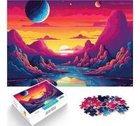 Puzzle pour Adultes 1000 pièces Paysage Magique Jouets éducatifs d'apprentissage Décoration Murale, Cadeaux Uniques pour Anniversaire et Noël 52x38cm