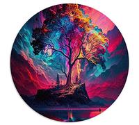 Puzzle pour Adultes 1000 Pièces Paysage Magique Puzzles Ronds pour Adultes et Enfants, Puzzles en Carton Grand Cadeau pour Adultes (Taille 67.5x67.5cm)