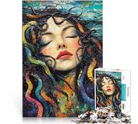 Puzzle pour Adultes 1000 pièces Peinture Artistique Méduse Fabriqué en Carton pour Les 14 Ans et Plus Décoration d'intérieur Collection d'artistes, Beaux-Arts。Taille:38x52cm/14.96x20.47pouce