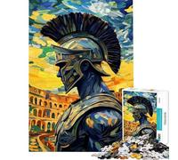 Puzzle pour Adultes 1000 pièces Peinture de gladiateurs Romains Jeu Relaxant mais Amusant et Humoristique Cadeau d'anniversaire (Taille 50x75cm)