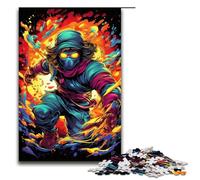 Puzzle pour Adultes 1000 pièces Peinture de Ninjas colorés Famille Puzzles en Bois Jeu éducatif Défi Jouet 1000 PCS (75x50cm)